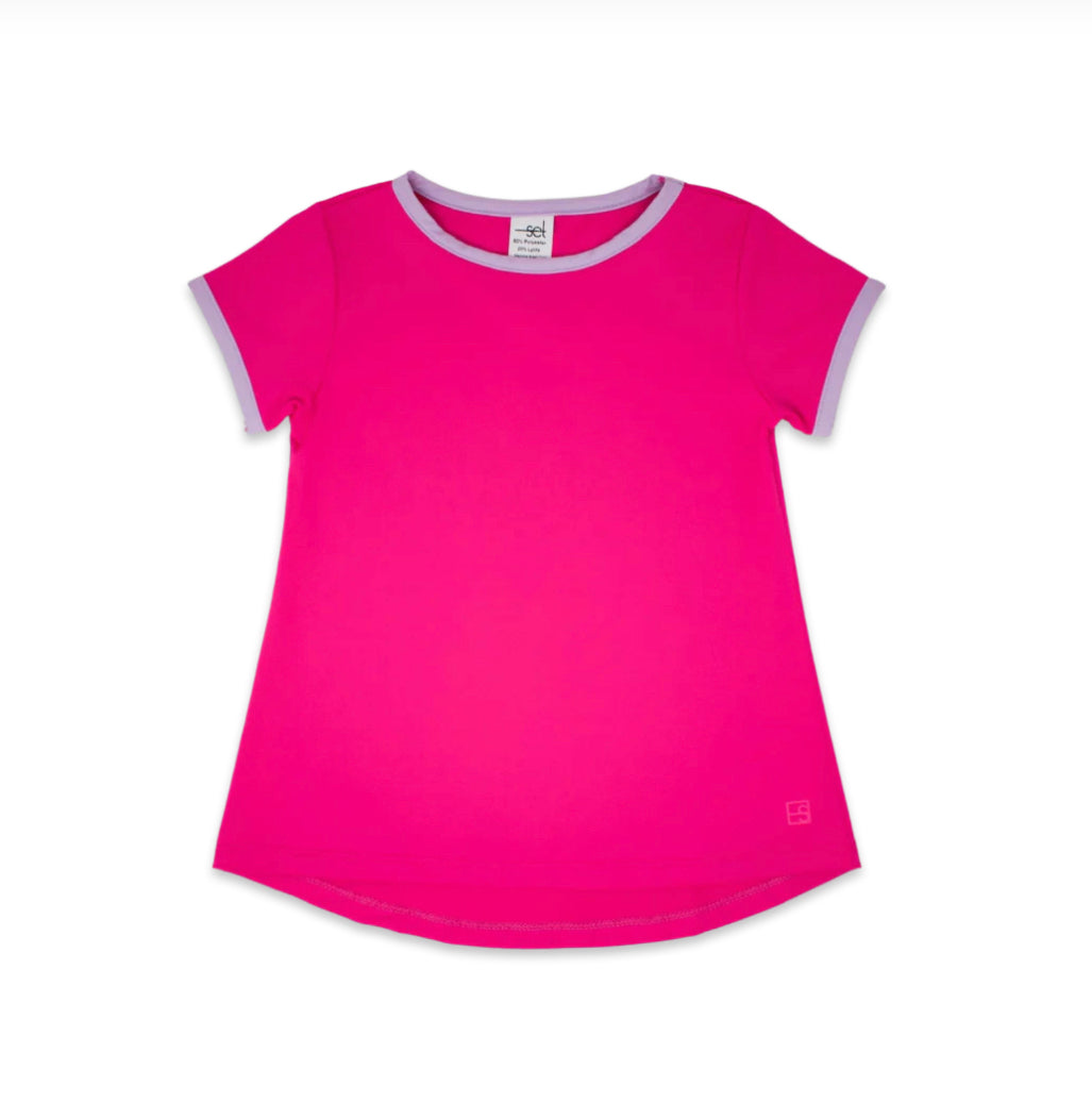 Bridget Basic T - Power Pink, Petal Purple