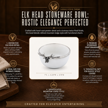 Elk Head Stoneware Bowl Small