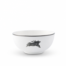 Running Elk Cereal Bowl Bone China Platinum Rim