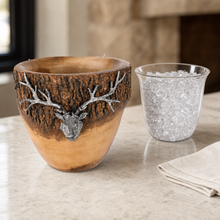 Natural Log Elk Ice Bucket