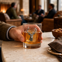 Elk Head Double Old Fashion Bar Glass