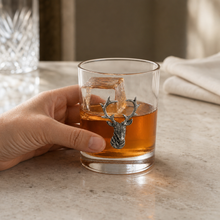 Elk Head Double Old Fashion Bar Glass