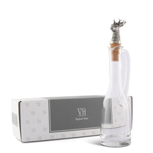 Cruet Bottle with Pewter Elk Head Cork Stopper