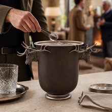 Elk Head Handle Bronze Ice Bucket