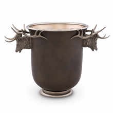 Elk Head Handle Bronze Ice Bucket