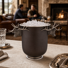 Elk Head Handle Bronze Ice Bucket