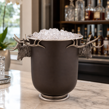 Elk Head Handle Bronze Ice Bucket