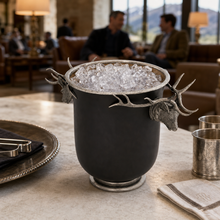 Elk Head Handle Bronze Ice Bucket