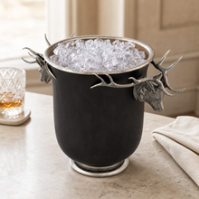 Elk Head Handle Bronze Ice Bucket