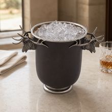 Elk Head Handle Bronze Ice Bucket