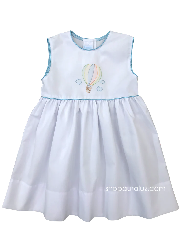Aqua Check Hot Air Balloon Dress