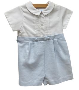 Light Blue Pique Shortall-48579 : 24M
