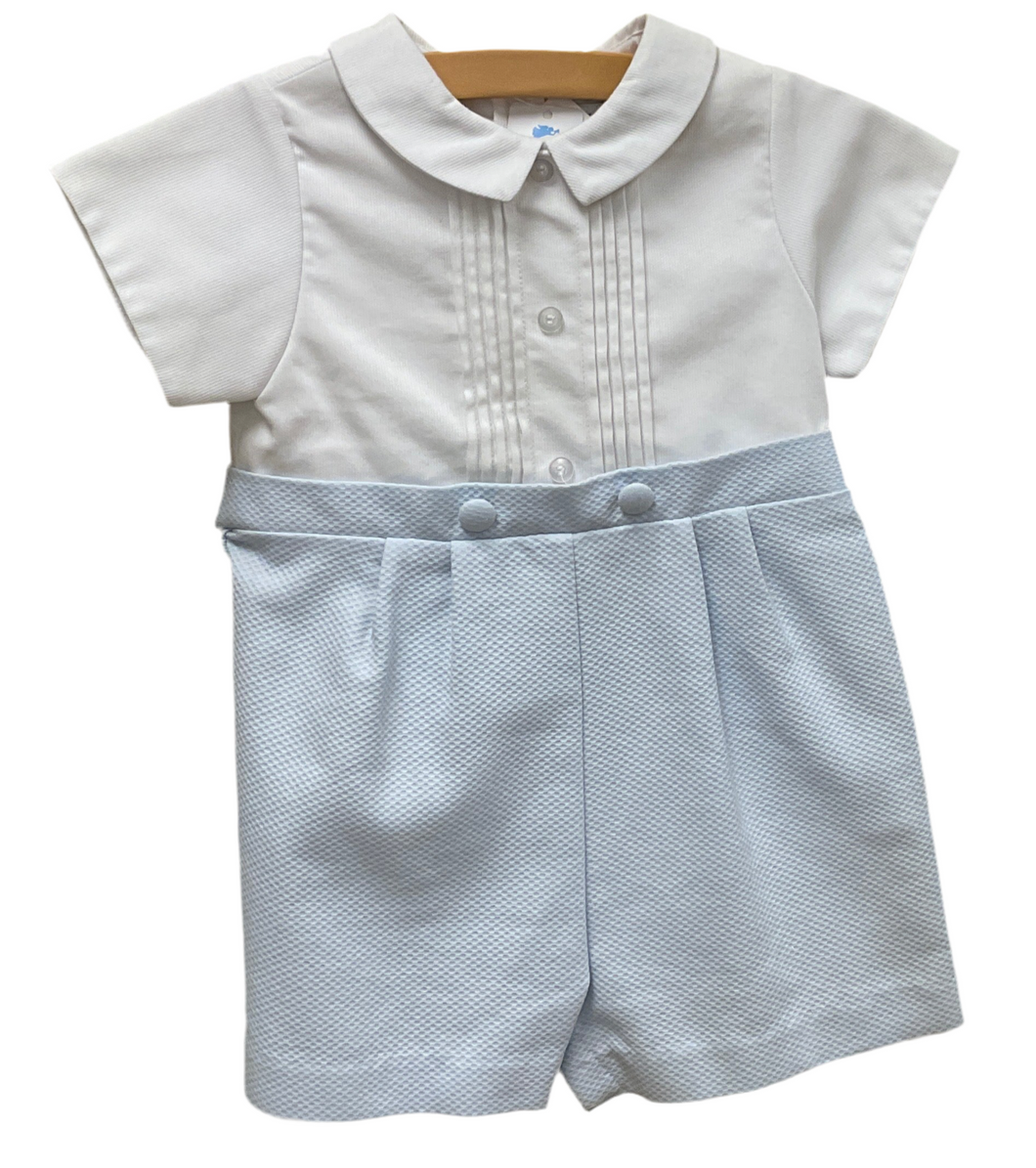 Light Blue Pique Shortall-48579 : 24M