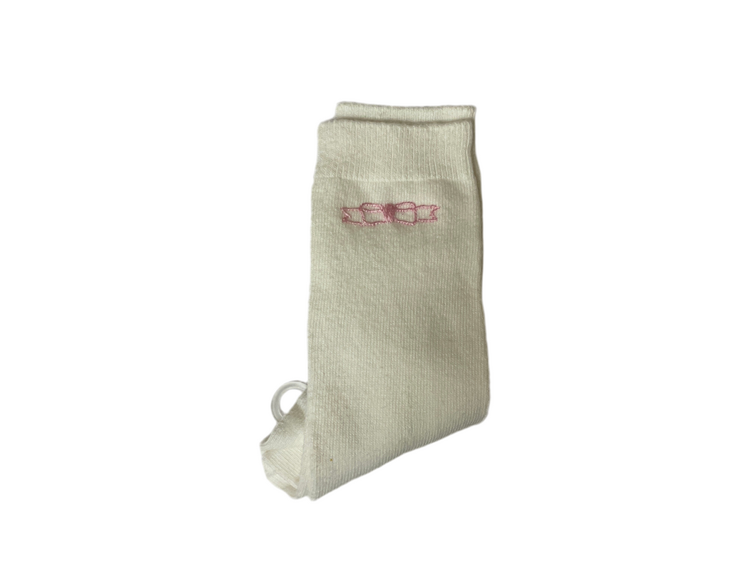 Knee High Socks Bow-pink bow : s