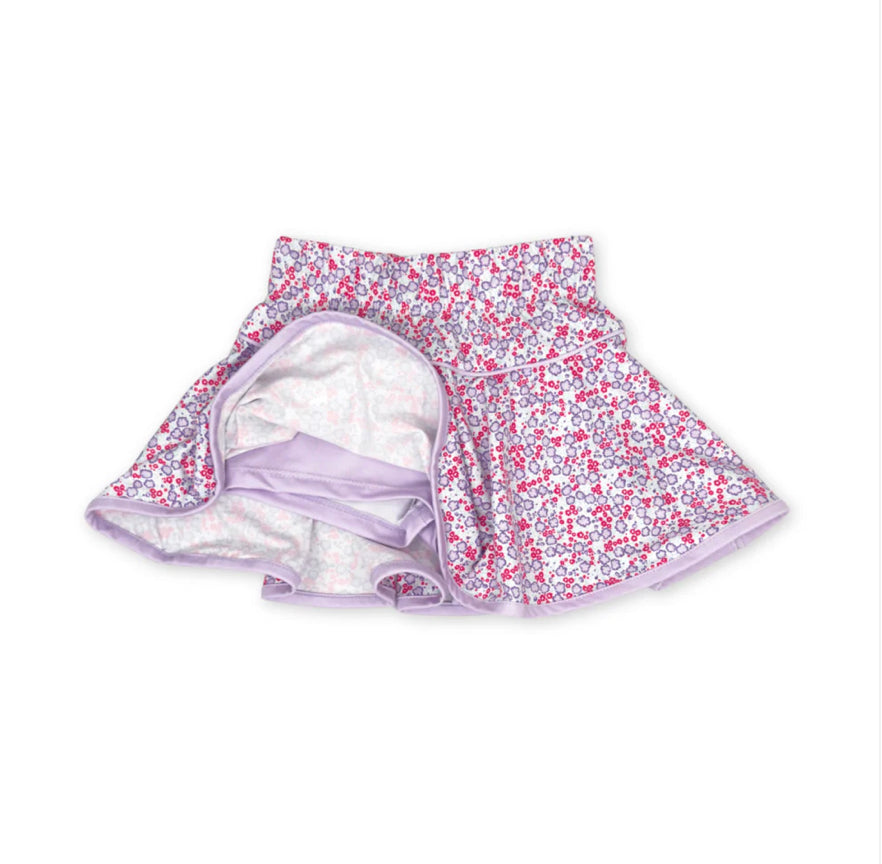 Quinn Skort-Flower Power Floral Petal Purple
