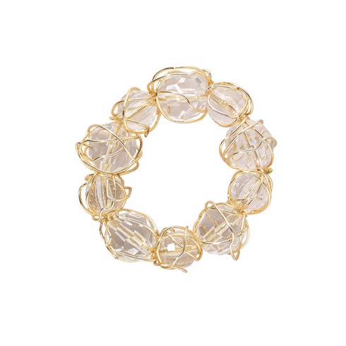 Crystal Baubble Gold Napkin Ring - Set of 4 BOD-NNR60824P