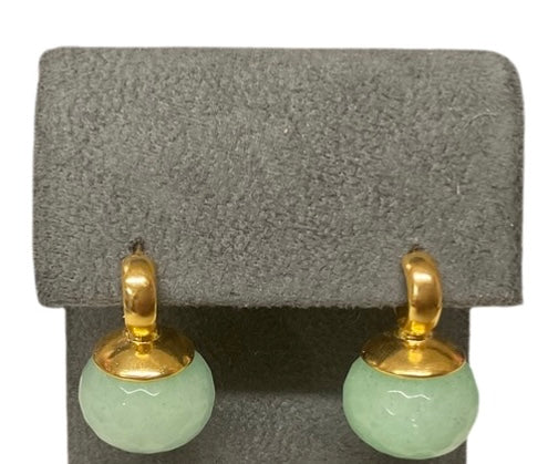 Mabel Scoop Post Drop Earing-marbel-g14 : Seafoam Green Qu