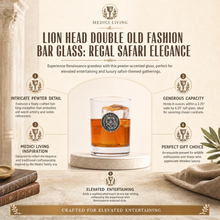 Lion Head Double Old Fashion Bar Glass