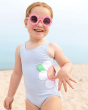 Swimsuit With Side Cutout And Flowers