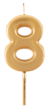 Birthday Candle Number-Gold