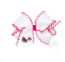 King Embroidered Bow w/Moonstitch Edge