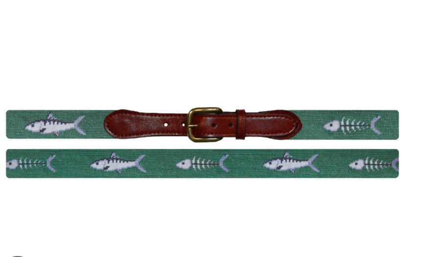 Bonefish Needlepoint Belt - 34