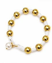 The Gold Ball + Pearl Knotting Bracelet