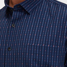 Leeward Navy Peach Arrow Print