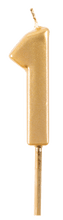 Birthday Candle Number-Gold