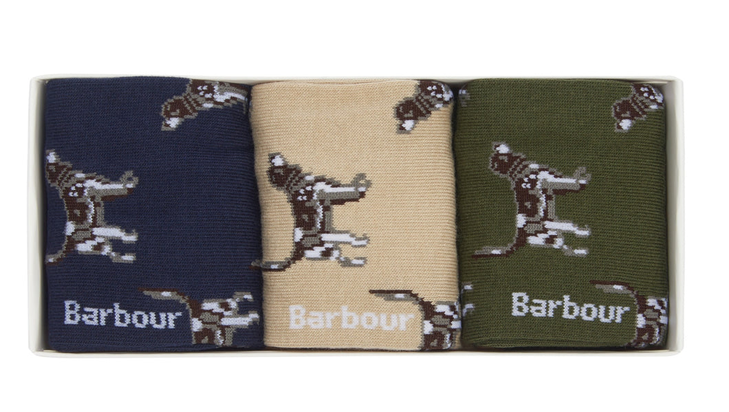 BARBOUR POINTER DOG SOCKS GIFT BOX