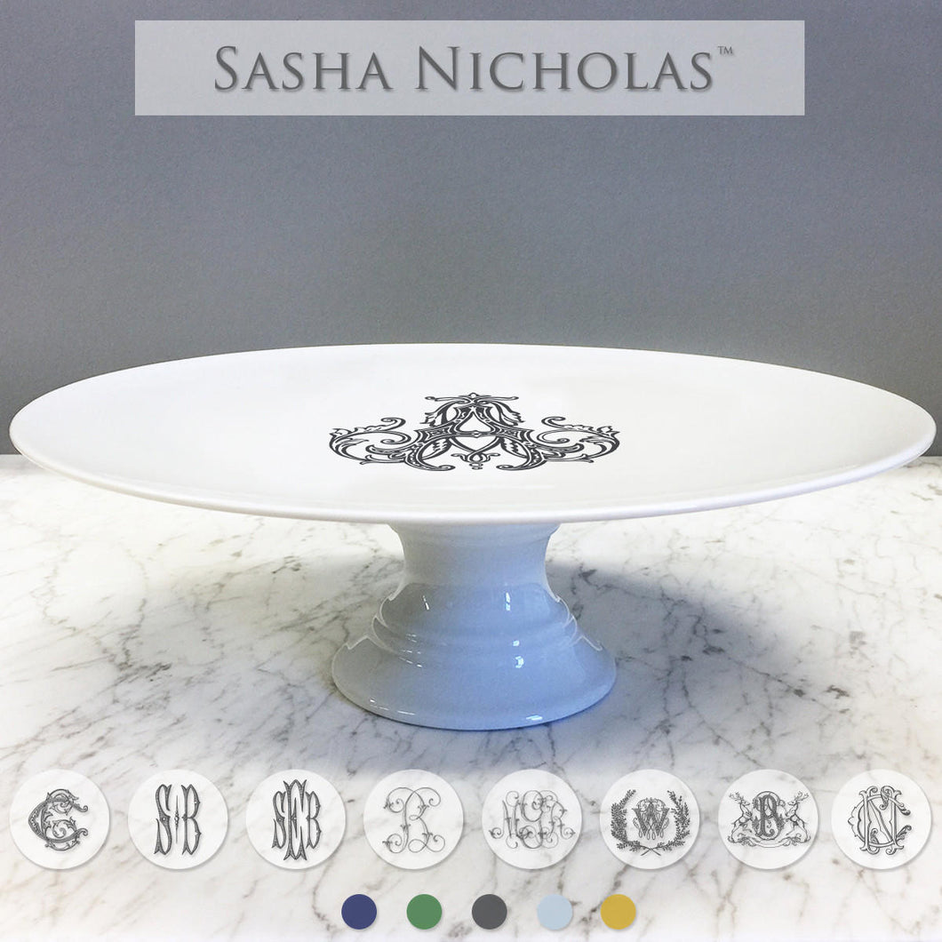 Cake Plate w/ Monogram