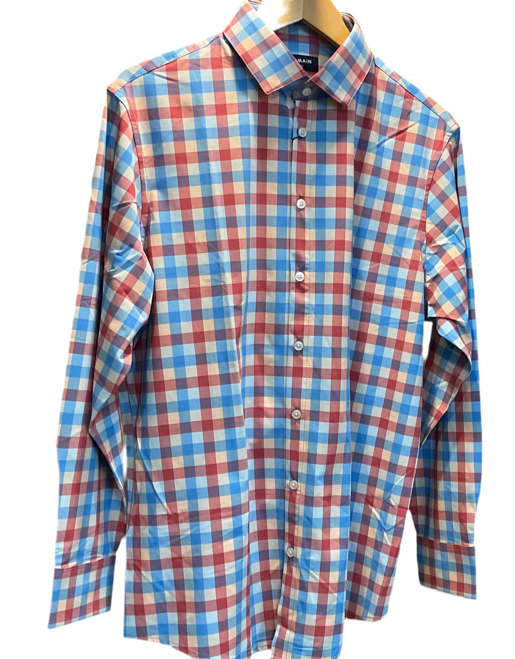 L/S Shirt Monaco Red/Blue Check-1WS-0522 : CLASSIC-L