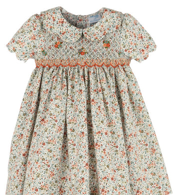 Autumn Glow Smock Dress,Green