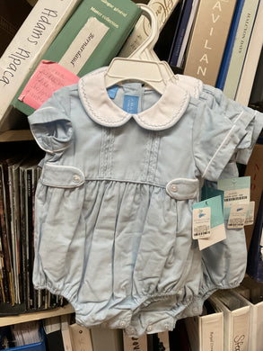 BABY BOYS LT. BLUE CORDUROY BUBBLE W/COLLAR