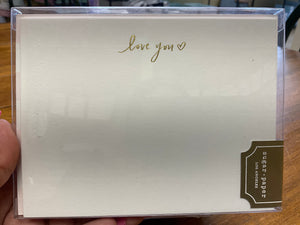 S/6 Letter Notecards-Love You