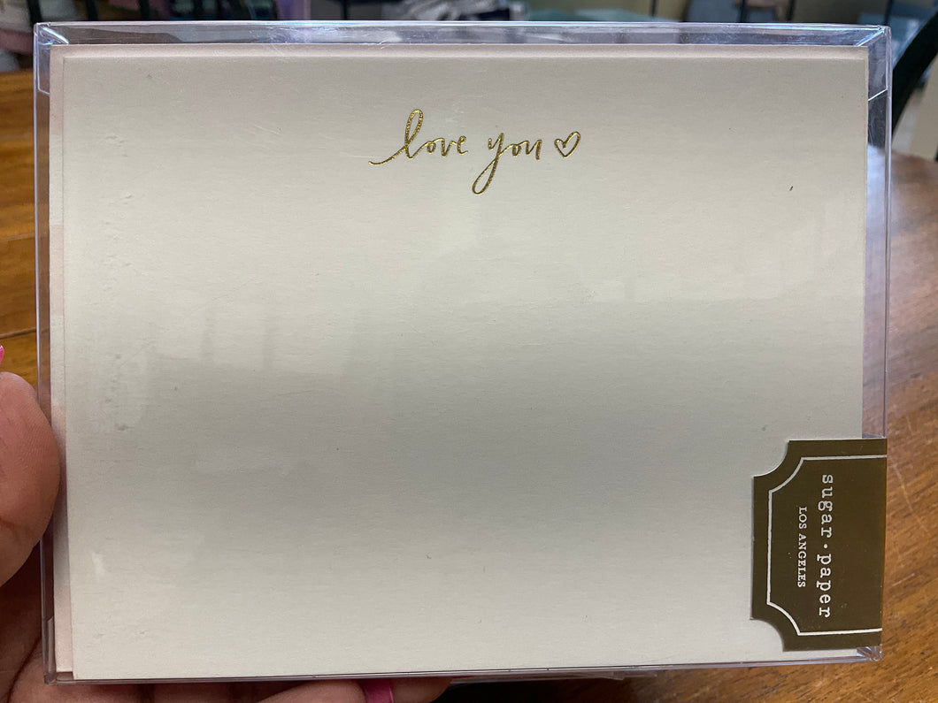 S/6 Letter Notecards-Love You