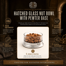 Nut Bowl Hatched Glass