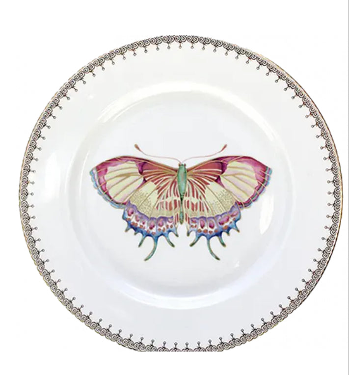 Golden Teardrop Butterfly Plate-S1252A