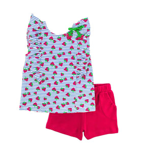Strawberry Print Short Set