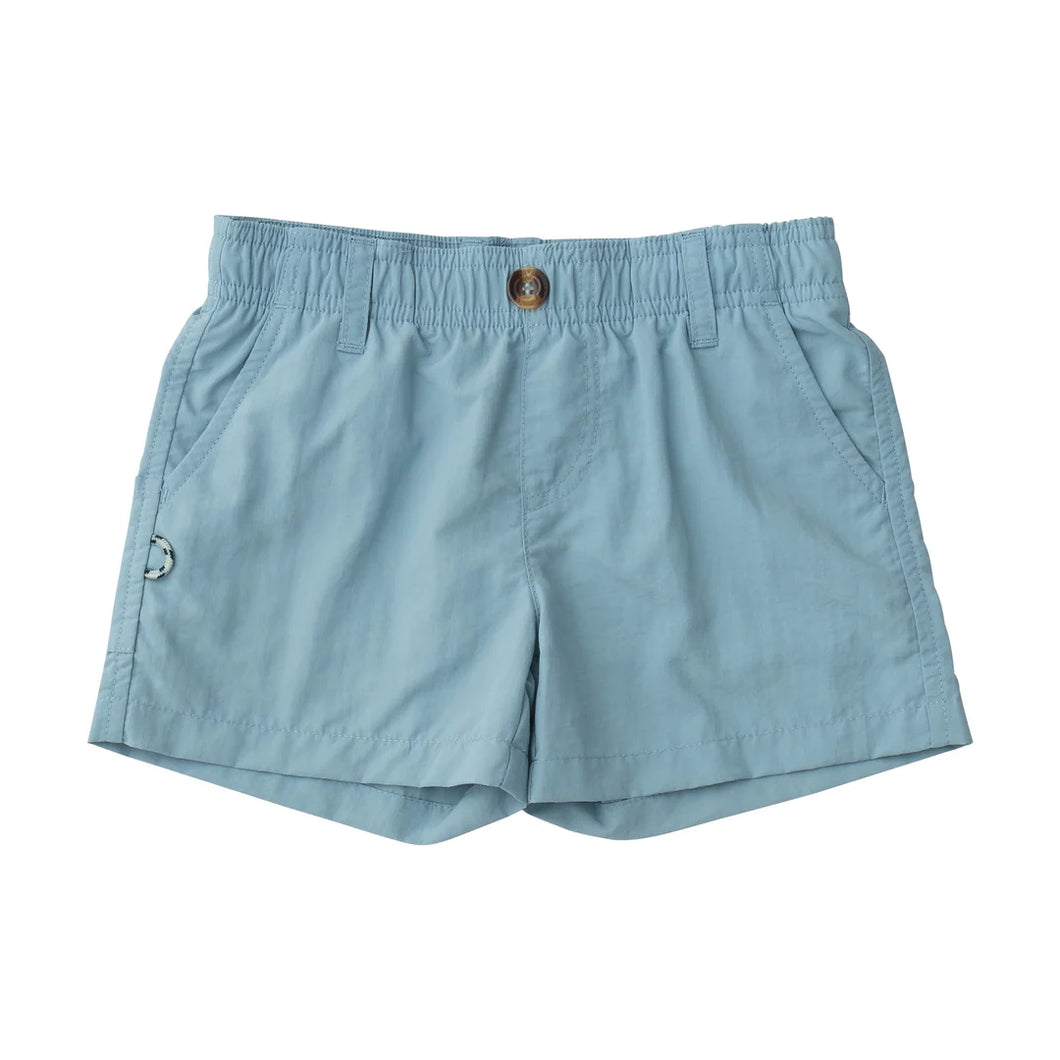 BOYS' OUTRIGGER PERFORMANCE SHORT IN FORGET ME NOT LIGHT BLUE
