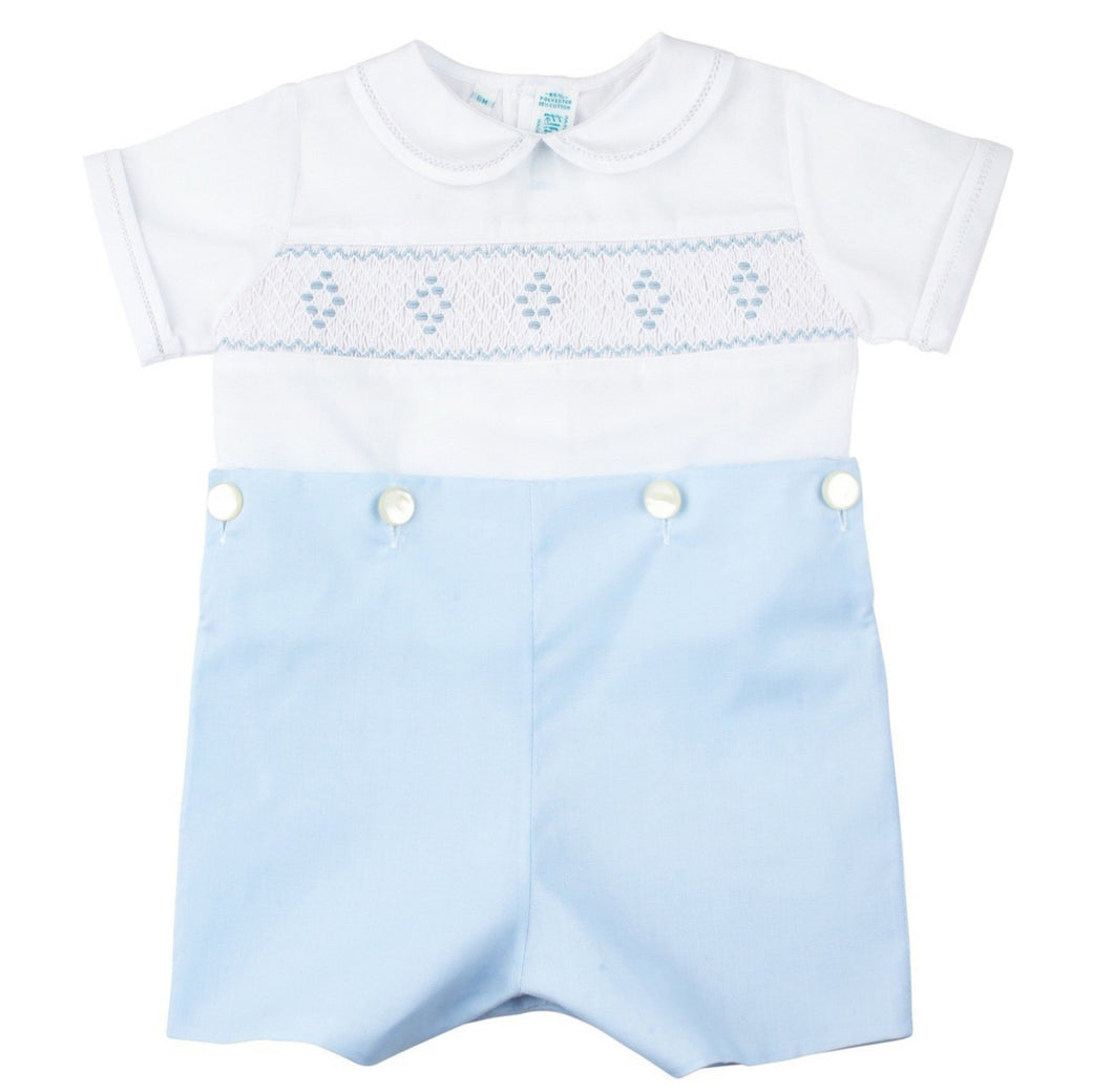 White/Blue Tod Bobbie Suit Smoc-97393T : 4t