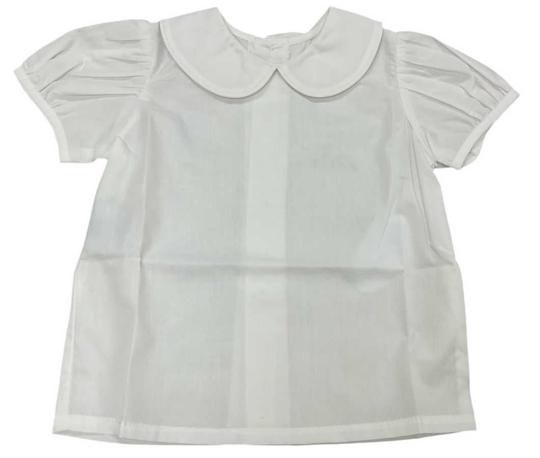 Girl White Basic Shirt-V-100G :