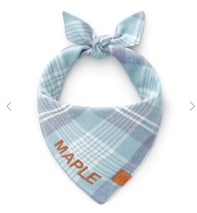 Blue Frost Flannel Dog Bandana