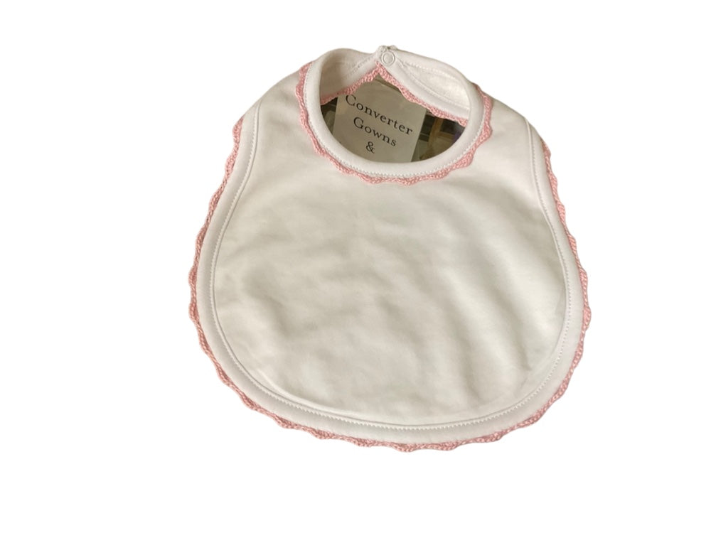 Embroidered  Bib-4354-51 : Pink, Lt. Blue