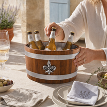 Fleur de lies Teak Beer Cooler