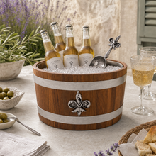 Fleur de lies Teak Beer Cooler
