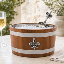 Fleur de lies Teak Beer Cooler