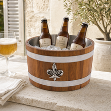 Fleur de lies Teak Beer Cooler