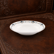 Amarillo Concho Pattern Bone China Soup Plate