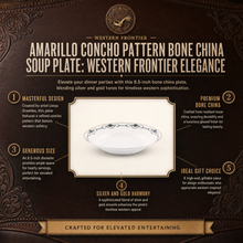 Amarillo Concho Pattern Bone China Soup Plate